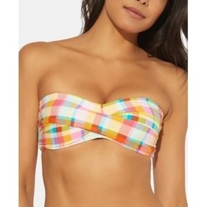 Bleu by Rod Beattie Plaid Bandeau Bikini Top Women's Swimsuit